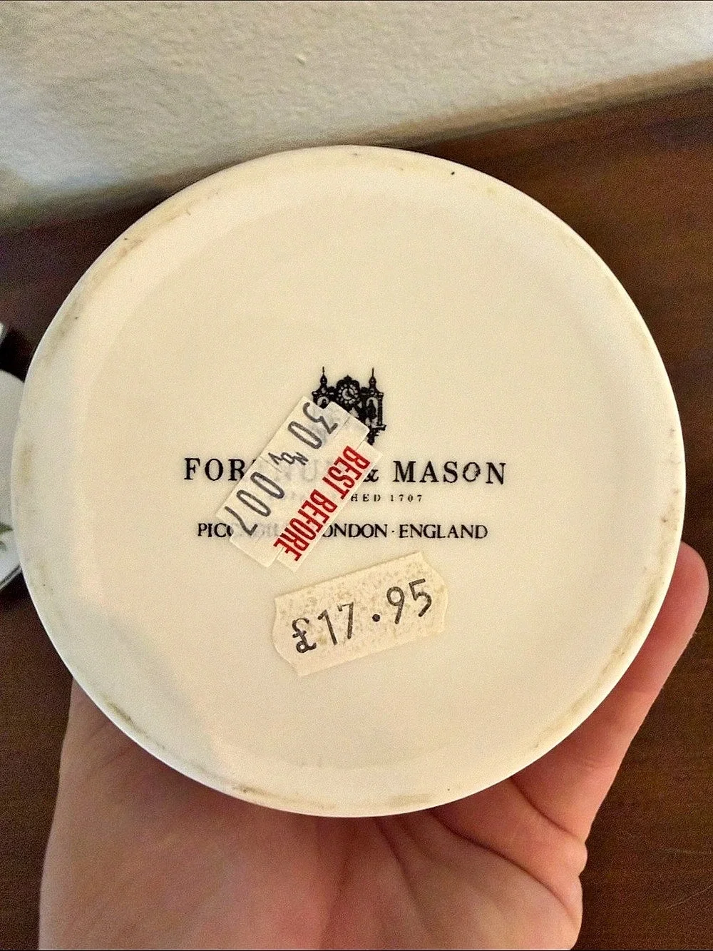 Fortnum & Mason Orange Marmalade Porcelain Lidded Jam Pot White & Red NWT